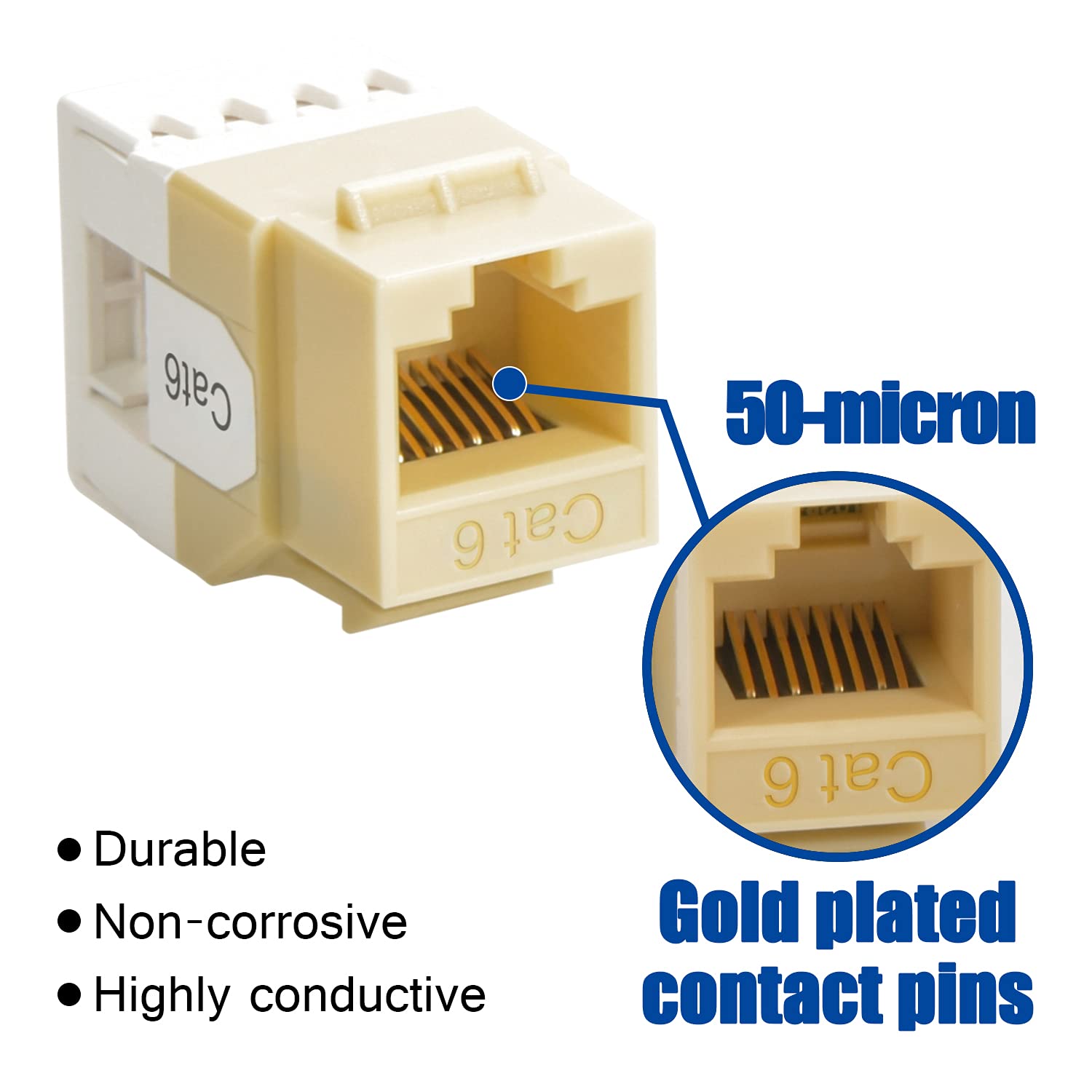 SH1-SEC2LCベジット Amazon.com: Beszin Cat.6 RJ45 110 Type 180° Keystone Jack (5-Pack